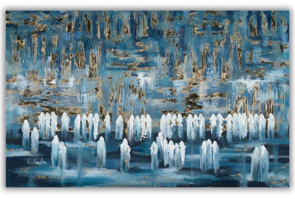 The Western Wall in Blue and Gold