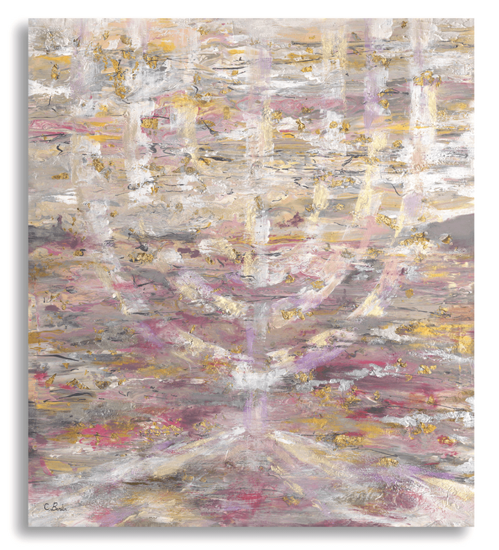 The Menorah in Shades of Pink and Gold