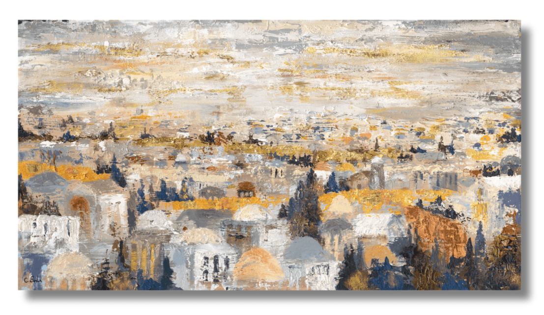 Jerusalem Radiating in Sacred Gold